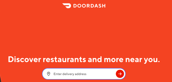 DoorDash home screen